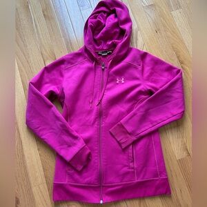 Pink Under Armour Zip Up Jacket- Size Small